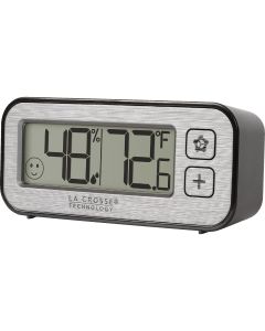 La Crosse Technology Mini Digital Clock Thermometer with Comfort Meter