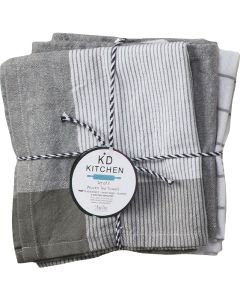 Kay Dee Designs Graphite Tea Towel (3-Pack)