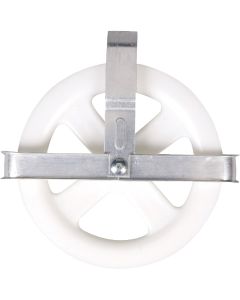 Household Essentials 5 In. Poly Wheel/Aluminum Strap Clothesline Pulley