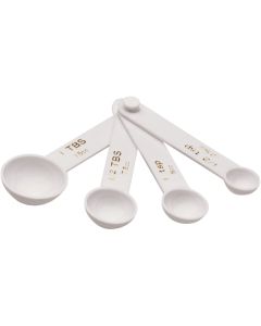 Norpro White Plastic Measuring Spoons (4-Piece)