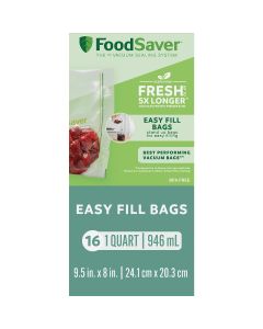 FoodSaver Easy Fill Qt. Vacuum Sealer Bags (16-Count)