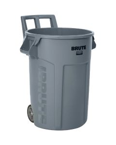 Rubbermaid Commercial Brute 32 Gal. Gray Vented Wheeled Trash Container