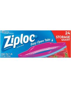 Ziploc 1 Qt. Double Zipper Food Storage Bag (24-Count)