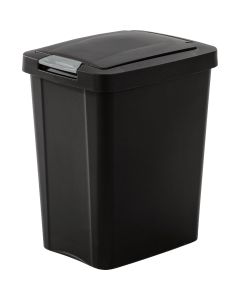 Sterilite 7.5 Gal. Black TouchTop Wastebasket