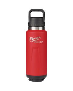 Milwaukee PackOut 36 Oz. Red Insulated Bottle with Chug Lid