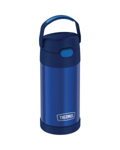 Thermos Funtainer 12 Oz. Navy Stainless Steel Water Bottle With Straw