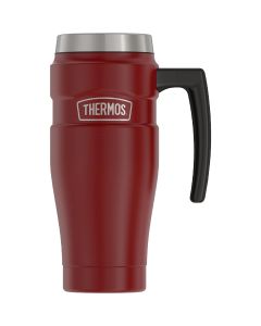 Thermos Stainless King 16 Oz. Matte Red Stainless Steel Travel Mug