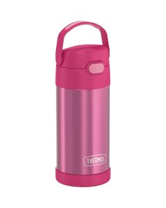 Thermos Funtainer 12 Oz. New Pink Stainless Steel Water Bottle With Straw