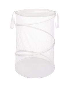 Whitmor 18 In. Dia. White Collapsible Laundry Hamper