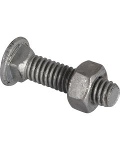 Midwest Air Tech 5/16 in. x 1-1/4 in. Steel Galvanized Zinc Coated Carriage Bolt