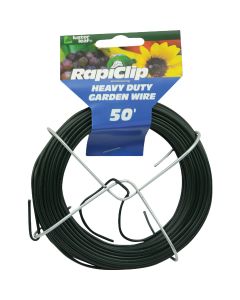 Rapiclip 50 Ft. Green Vinyl-Coated Heavy-Duty Garden Wire