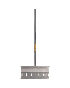 True Temper 24 In. Aluminum Snow Pusher with 48 In. Wood Handle