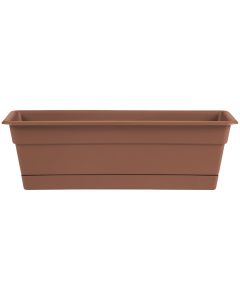 Bloem Dura Cotta 30 In. Plastic Terra Cotta Flower Box