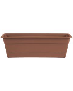 Bloem Dura Cotta 24 In. Plastic Terra Cotta Flower Box