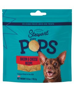 Stewart PuffPops 2.8 Oz. Bacon & Cheese Freeze-Dried Dog Treats