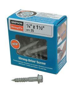 Strong-Drive 1/4 In. x 1-1/2 In. Hex Head Structure Screw (25-Count)