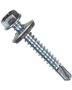 Hillman #12 - 14 x 1-1/2 In. Washer Head Self-Drilling Sheet Metal Screw (100 Ct.)