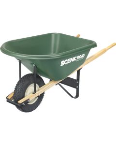 Scenic Road 6 Cu. Ft. Heavy Duty High-Density Poly Wheelbarrow