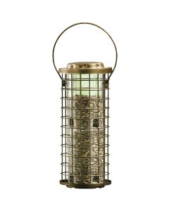 Perky-Pet Squirrel Stumper Gold Metal Cage Bird Feeder