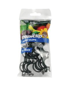 Rapiclip 1 In. x 1-1/2 In. Green Plastic Plant Support Clip (15-Pack)