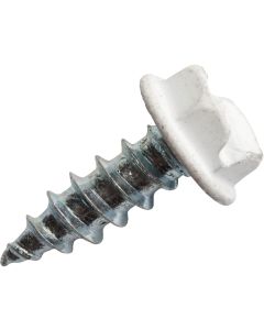 Do it #8 x 1/2 In. White Slotted Hex Washer Head Screw (100 Ct.)