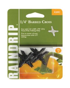 Raindrip 1/4 In. Tubing Barbed Cross Coupling (4-Pack)