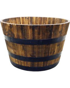 Real Wood Products 26 In. Cedar Whiskey Barrel Planter