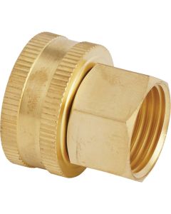 Best Garden 3/4 In. FHT x 1/2 In FPT Brass Swivel Hose Connector