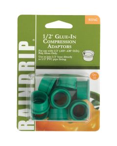 Raindrip 1/2 In. PVC x 1/2 In. Compression Glue-In Hose-To-Drip Adapter (10-Pack)