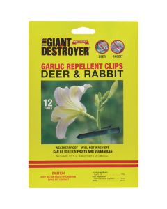 The Giant Destroyer All Natural Garlic Deer & Rabbit Repellent Clips (12-Pack)