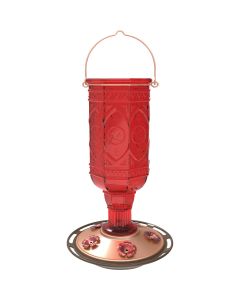 More Birds Jewel 20 Oz. Red Glass Hummingbird Feeder