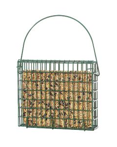 C&S EZ Fill Green 2-Cake Wire Basket Suet Feeder