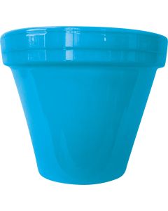 Ceramo Spring Fever 4-1/2 In. H. x 3-3/4 In. Dia. Robin's Egg Blue Clay Flower Pot