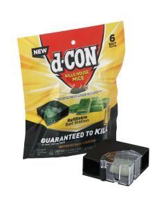 D-Con Refillable Corner Fit Mouse Bait Station (6-Refill)