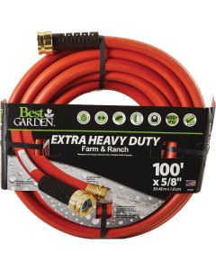 Best Garden Extra Heavy Duty Premium Rubber 5/8 In. Dia. x 100 Ft. L. Drinking Water Safe Hot Water Hose