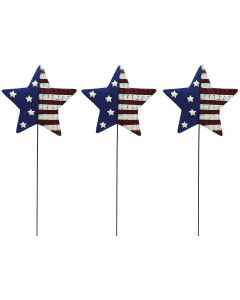 Alpine 24 In. Metal American Flag Garden Stake Lawn Ornament