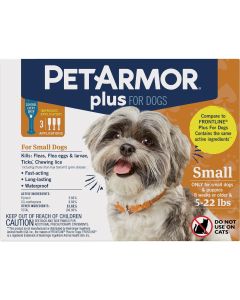 PetArmor Plus For Dogs 5 to 22 Lb. Flea & Tick Topical Treatment (3-Pack)