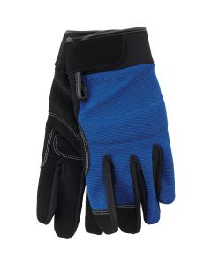 Do it Men's Large Polyester Spandex High Performance Glove with Hook & Loop Cuff