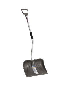 Rugg Back-Saver 18 In. Poly Snow Shovel with Steel Wear Strip and 42.5 In. Lite-Wate Aluminum Handle