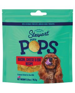 Stewart PuffPops 5.8 Oz. Bacon, Egg, & Cheese Freeze-Dried Dog Treats