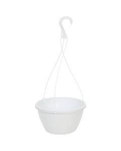 Myers 10 In. Polypropylene White Hanging Plant Basket