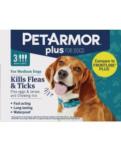 PetArmor Plus For Dogs 22 to 44 Lb. Flea & Tick Topical Treatment (3-Pack)