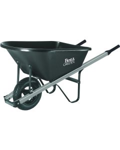 Best Garden 5 Cu. Ft. Poly Wheelbarrow With Steel Handles