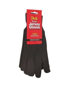 Lrg Brn Jersey Glove