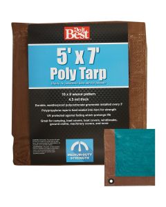 5x7 Br/Gr Med Duty Tarp