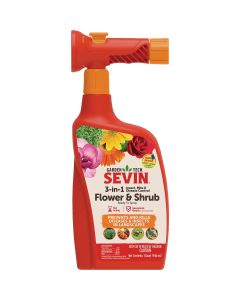 Garden Tech Sevin 32 Oz. Ready to Spray Hose End 3-In-1 Flower & Shrub Insect Killer