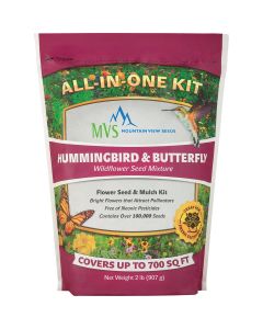 Mountain View Seeds 2 Lb. 700 Sq. Ft. Coverage Hummingbird & Butterfly Wildflower Seed Mix