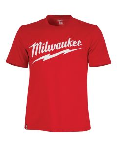 Milwaukee 2XL Red Short Sleeve Men's Heavy-Duty T-Shirt