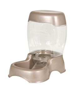 Petmate Pet Caf 3 Lb. PET Plastic Pearl Tan Automatic Pet Feeder