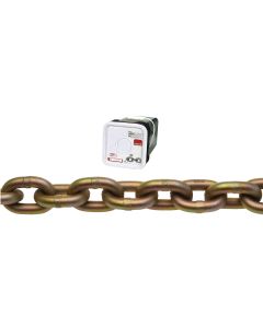 Campbell 3/8 In. 45 Ft. Yellow Chromate Finished Heat Treated Carbon Steel Coil Chain